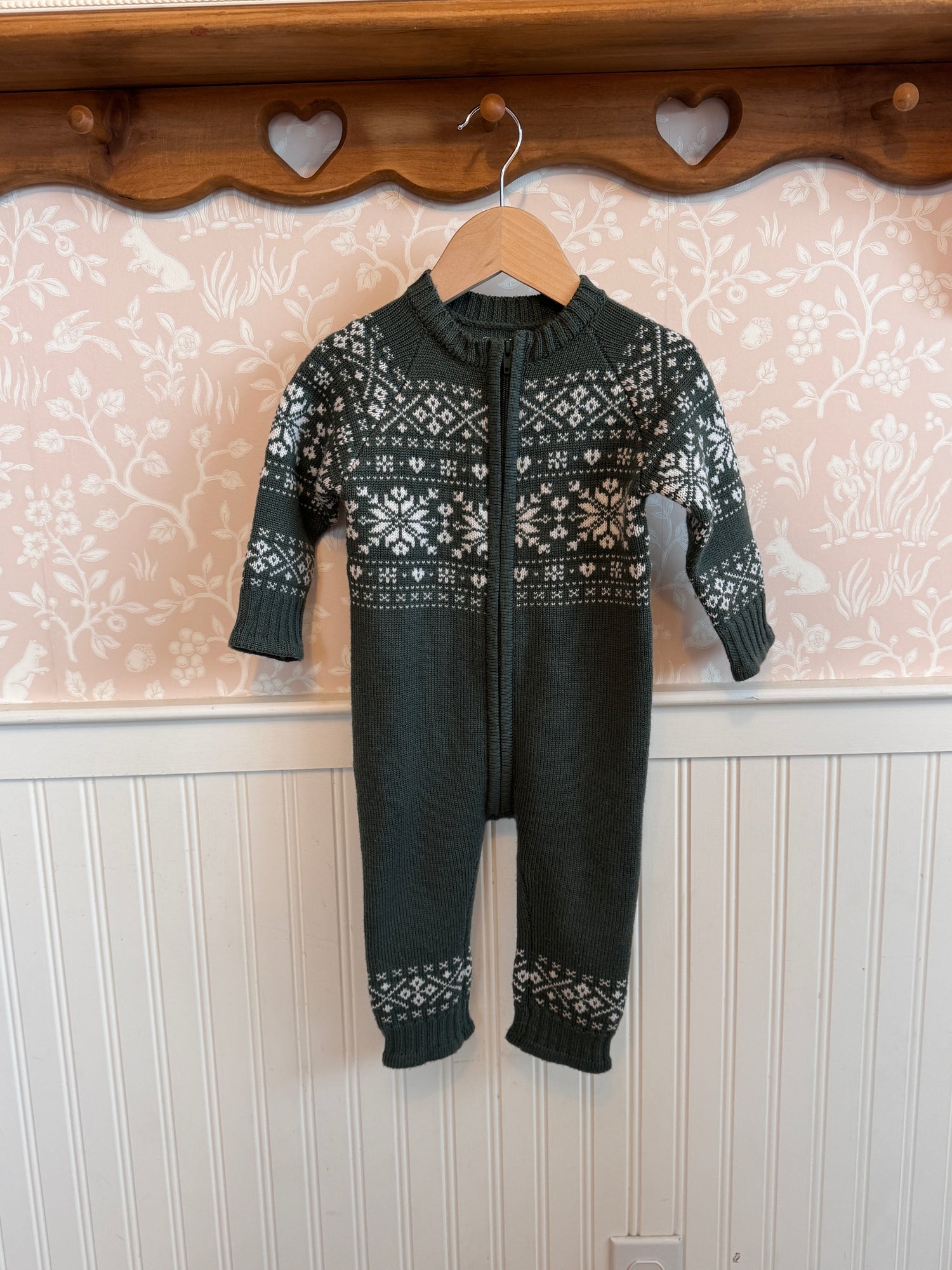 Hunter green suit 6-12 (FINAL SALE)