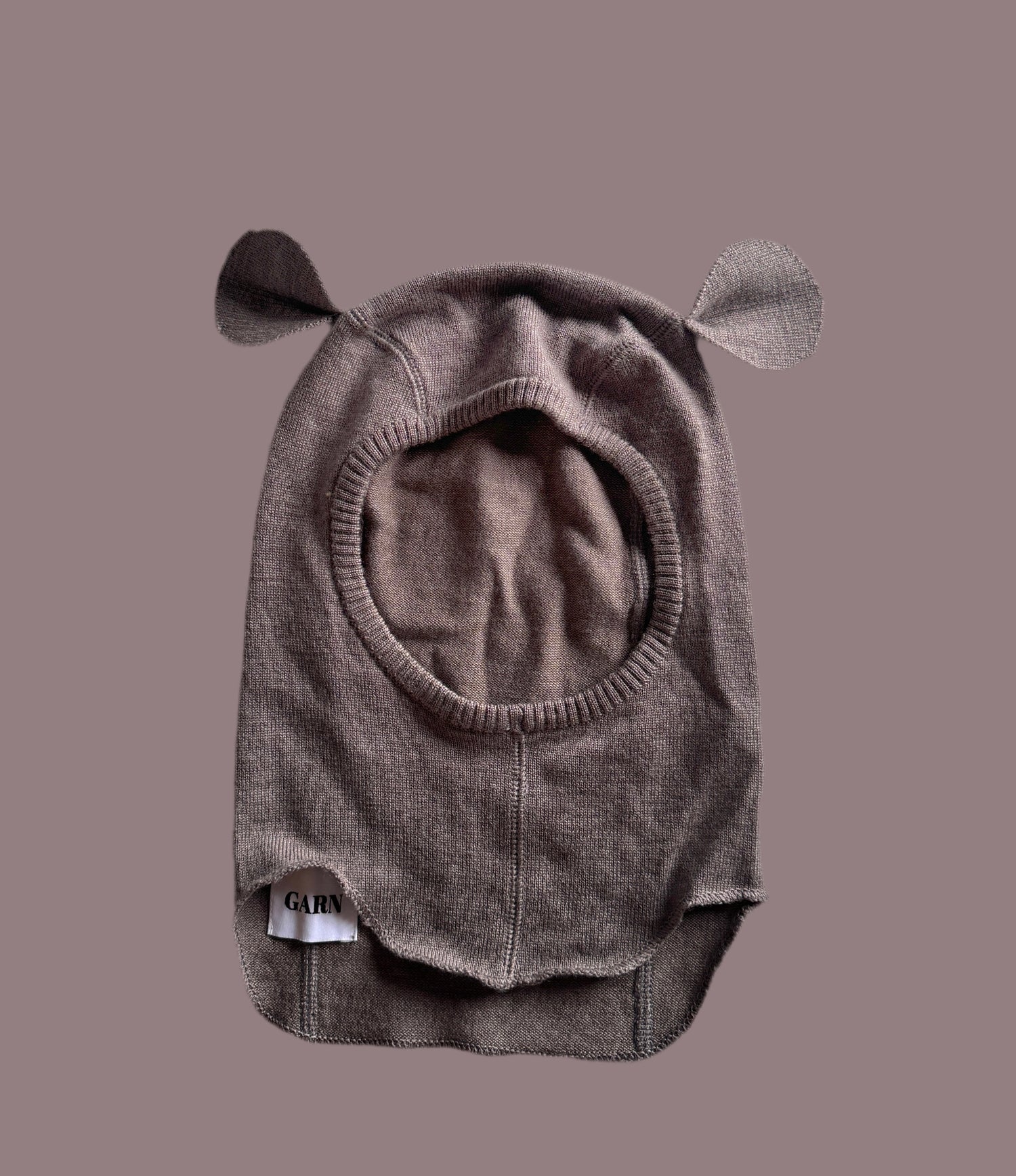 Wool balaclava with ears