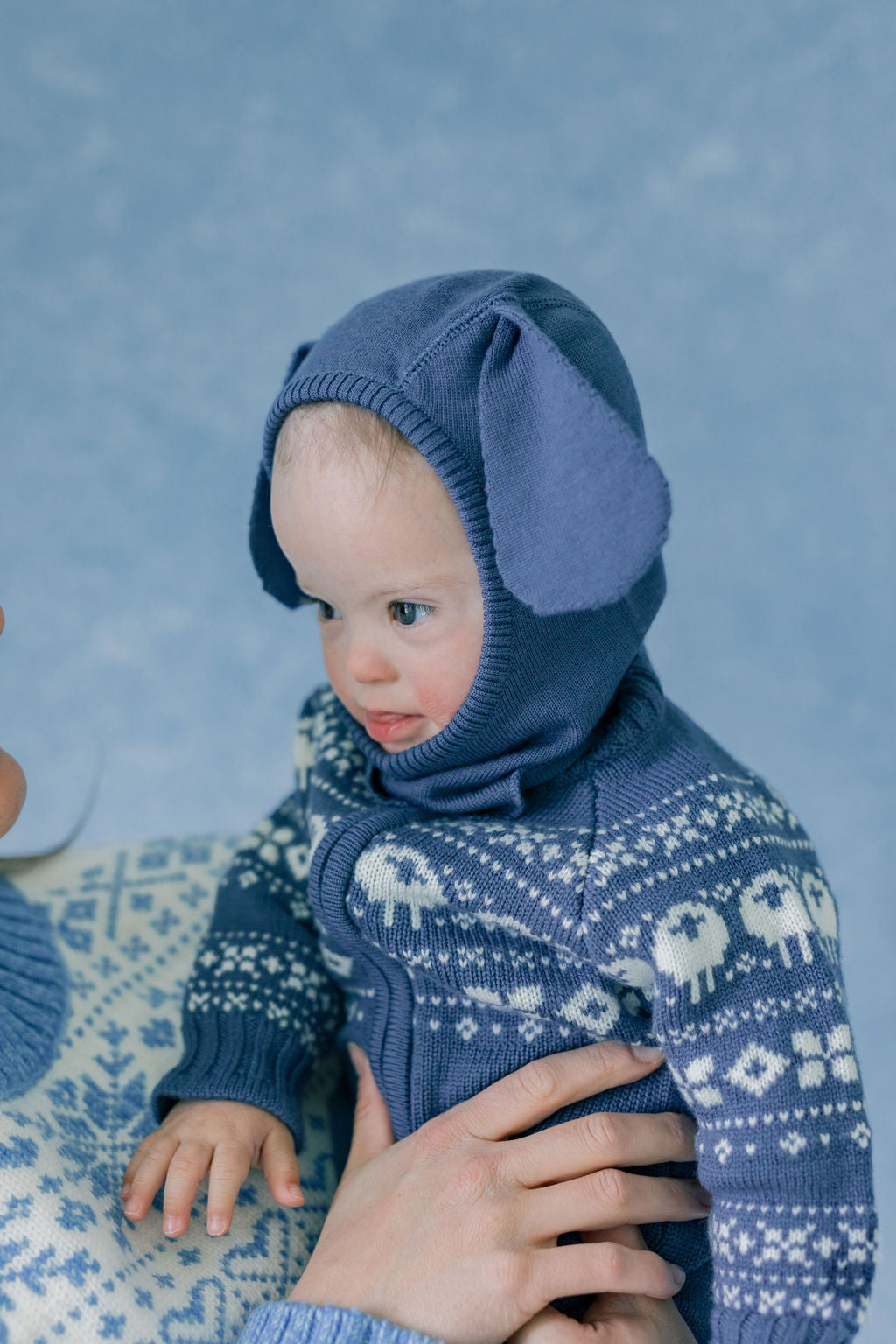 Wool balaclava with ears