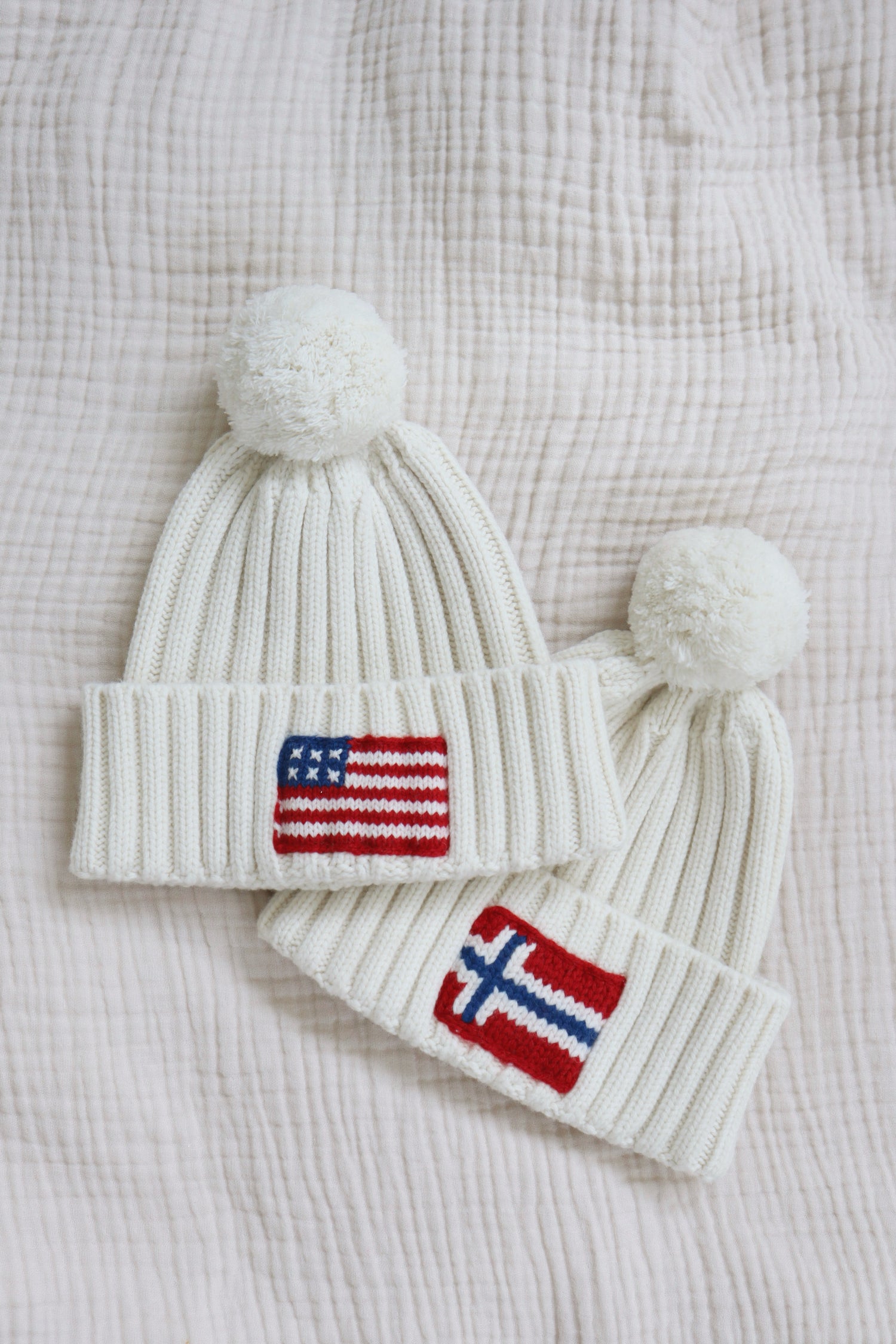 Wool flag beanie